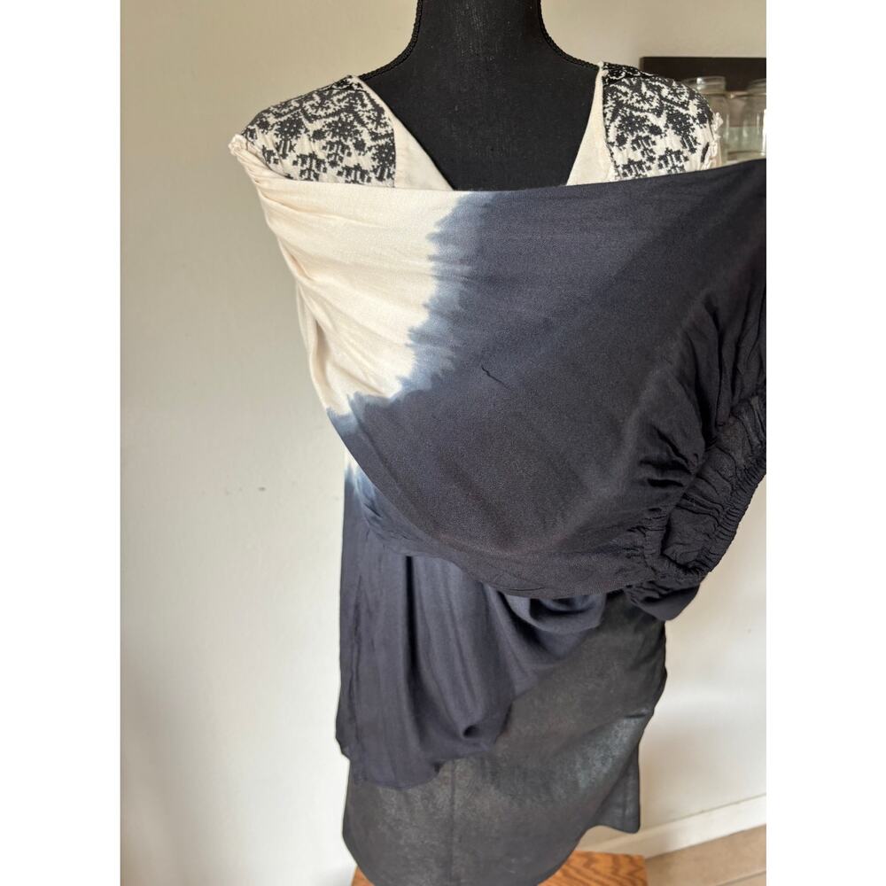 🌟ANTHROPOLOGIE FLOREAT Dip dyed ombré and embroidered tunic - Picture 6 of 13